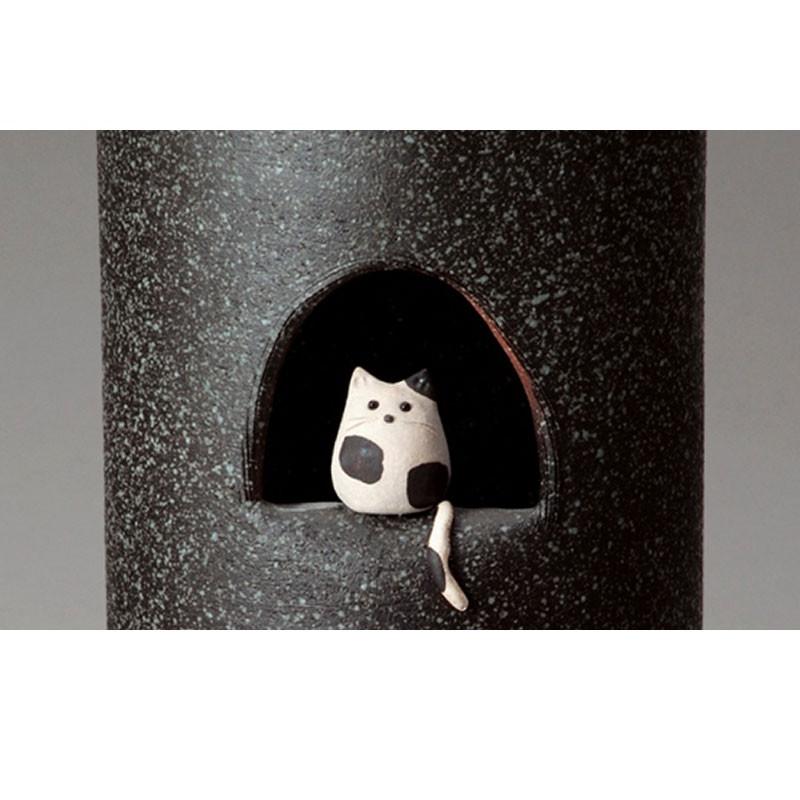 傘立て 信楽焼き 小窓ねこ傘立 幅22.0 高さ46 猫 ネコ