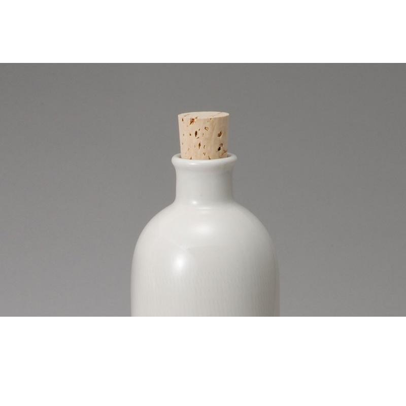 信楽焼き 陶器 ラジウムボトル 白長 720ml 幅8 高さ25.4 陶器製ボトル