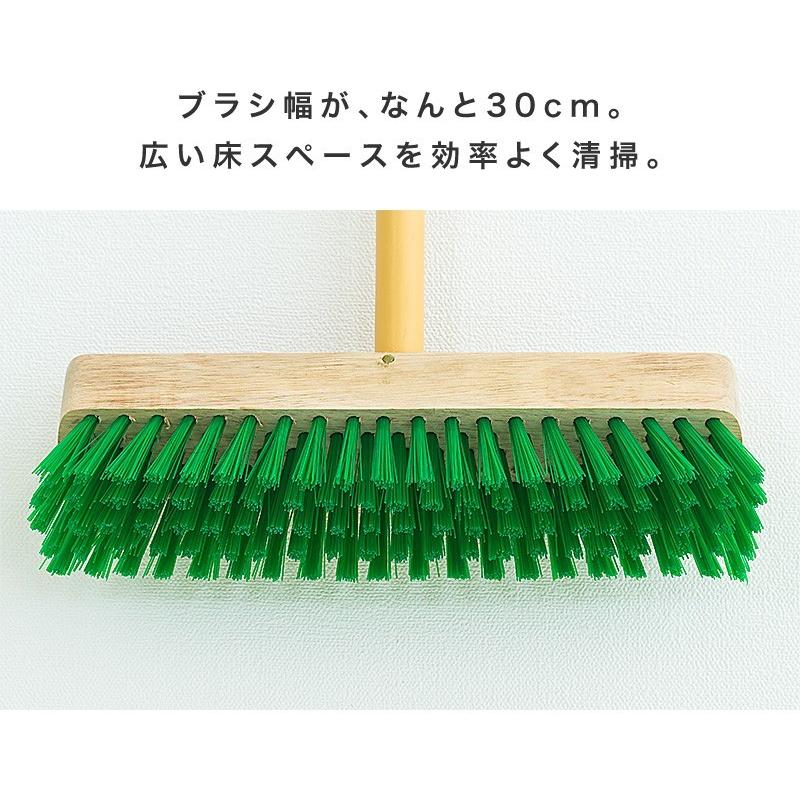 デッキブラシ 超ワイド 幅30 業務用 24本 セット 木製 ハンドル 木の香 ワイドデッキブラシ 30cm 木柄 DB-07 サーキット レース場 コース bakugai202602_3