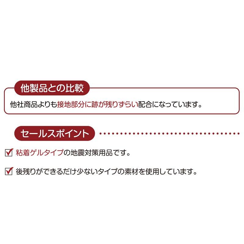 ゲルストッパー4枚入り 耐震マット 耐震シート メール便｜kagudoki｜04