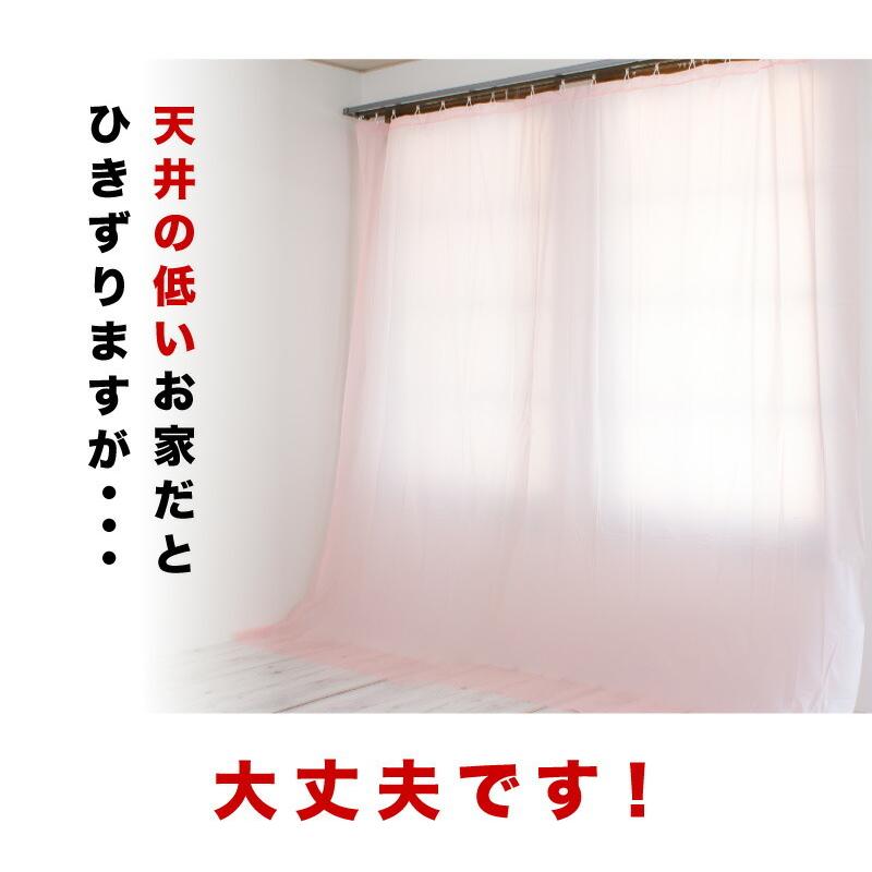 カーテン ピンク ロング 丈250 幅180 ビニール メール便 養生カーテン