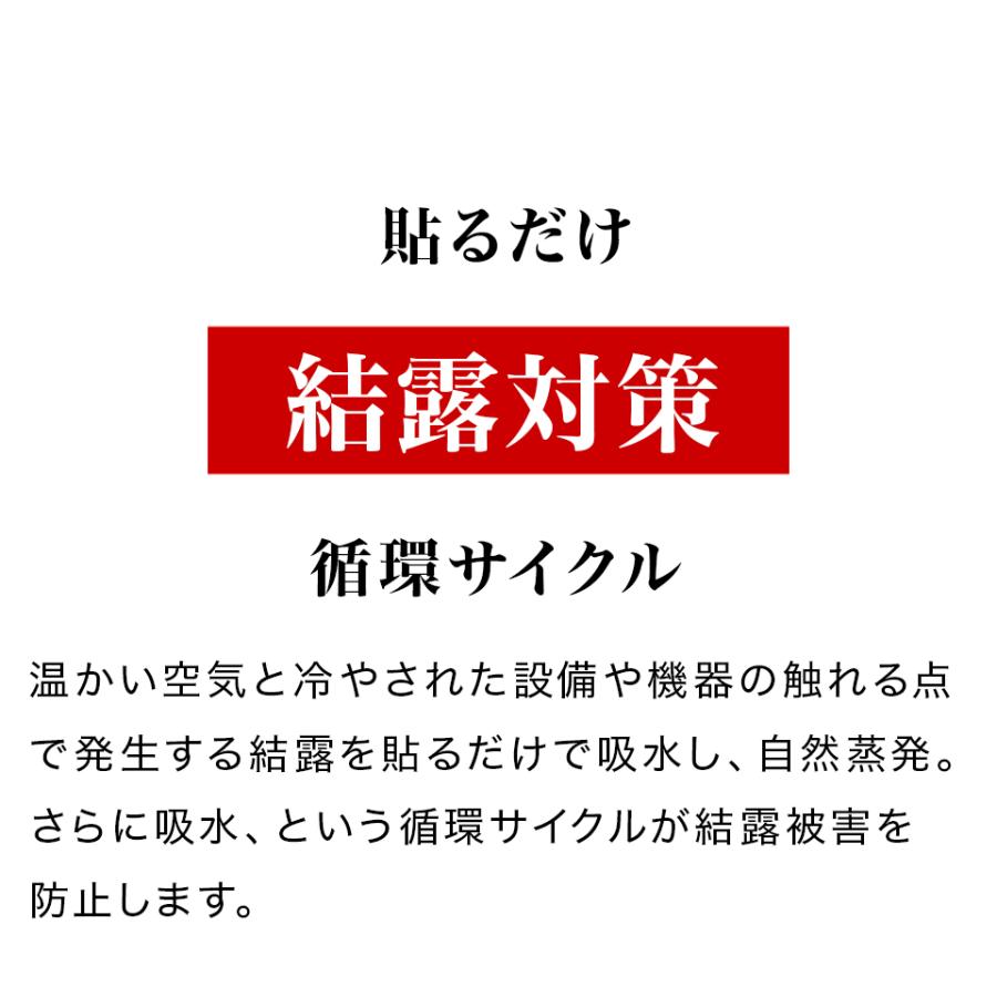 結露防止シート 超ワイド 幅10cm 長さ10m 2本 計20m 窓ガラス 結露防止テープ 吸水 洗える 白 Anti-condensation sheet｜kagudoki｜16