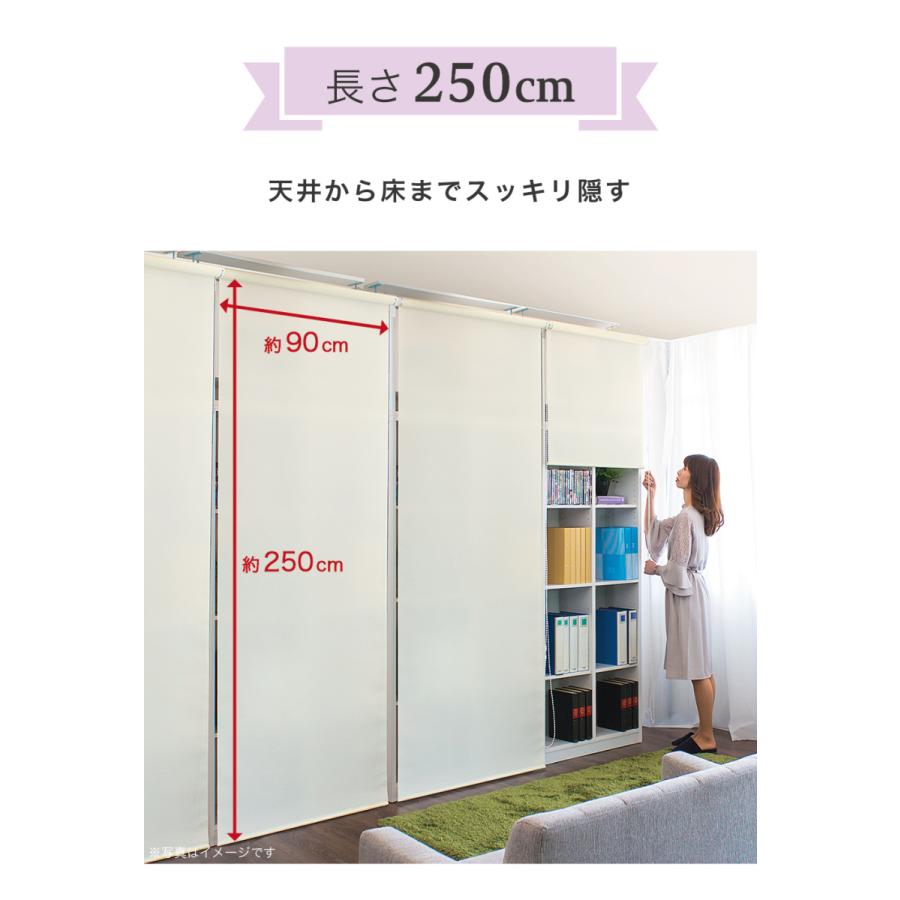6本セット ロールスクリーン 幅90 丈250cm 目隠し 業務用 まとめ売り