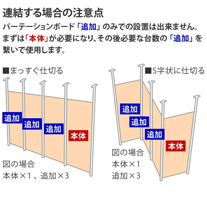 連結用 パーテーション 追加用 パーティション 幅65cm 間仕切り 天井