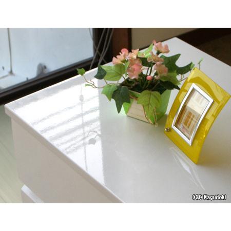 チェスト 白 完成品 ハイチェスト 鏡面 おしゃれ ホワイト 幅60cm 箪笥