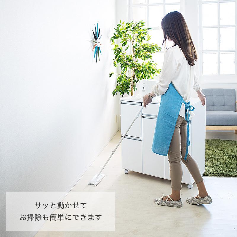 ダイニングダストボックス4D ごみ箱 4分別 台所用 生ごみ 背面美人 食器棚 キッチン収納 キッチンラック ワゴン 家具 送料無料 レンジ台 ロータイプ_19