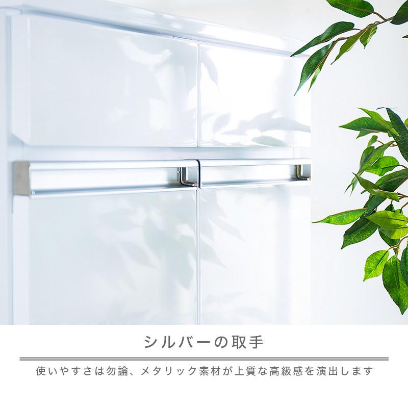 ダイニングダストボックス4D ごみ箱 4分別 台所用 生ごみ 背面美人 食器棚 キッチン収納 キッチンラック ワゴン 家具 送料無料 レンジ台 ロータイプ_8