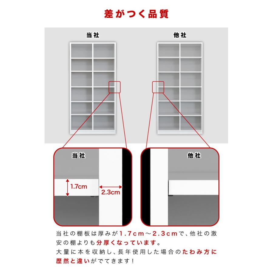 本棚 おしゃれ 大容量 A4書棚 シェルフ CD収納 幅75cm 7518 上質でおしゃれな本棚 A4ファイル収納 大容量本棚 送料無料 高さ180cm bakugai202602の画像