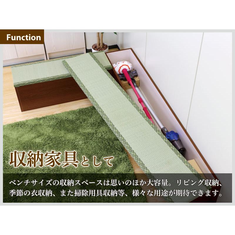 2573❣️ 和 畳 和風 茶道　畳椅子　収納 送料無料】 収納たたみベンチ たたみスツール い草 和風 畳 収納付き
