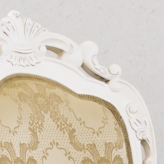 チェアー 椅子 猫脚 アンティーク 肘掛け有り ダイニングチェアー 白