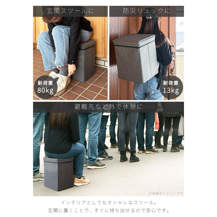 座れる 玄関 防災バッグ 椅子にもなる 防災リュック 防災グッズ 防災