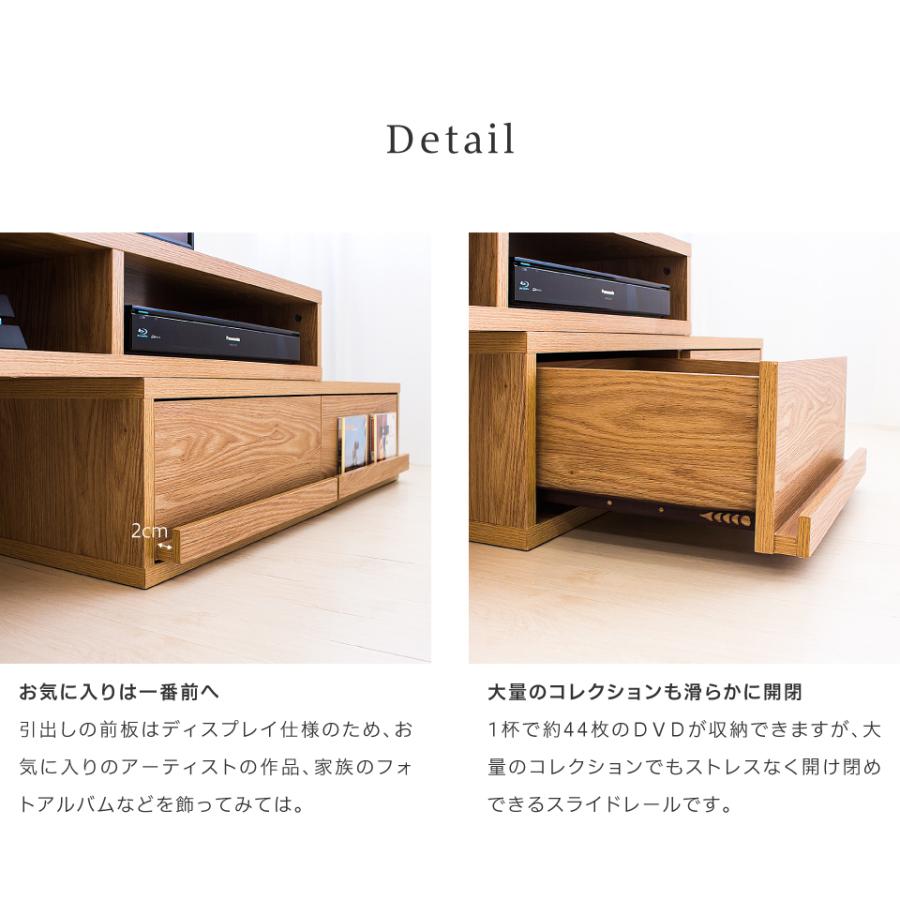 LEDライト付き テレビ台 ローボード おしゃれ コーナー 収納