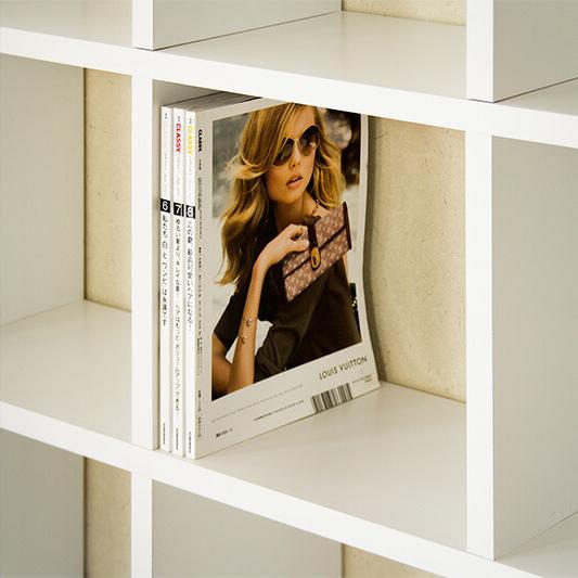 LEDライト付き 本棚 A4 ディスプレイ 正方形 スクエア ラック 書棚