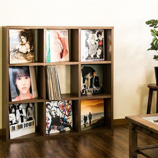 LEDライト付き 本棚 A4 ディスプレイ 2台セット 正方形 スクエア