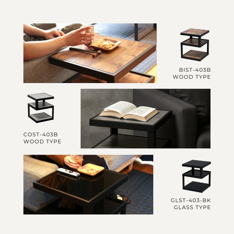 コンパクトベッドサイドテーブル 40x40x58cm コンパクトベッドサイドテーブル 40x40x58cm