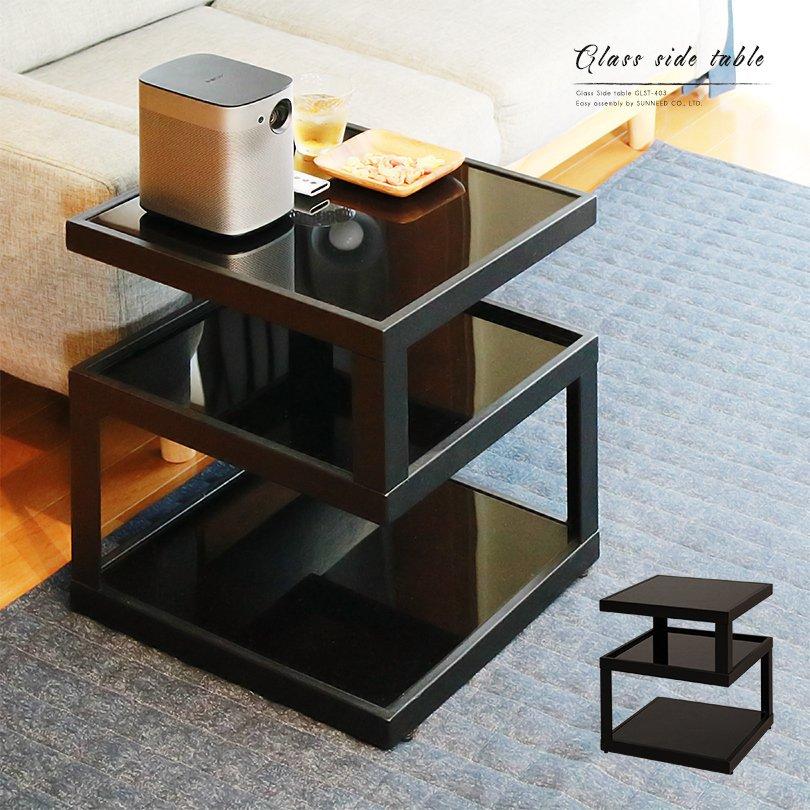 サイドテーブル おしゃれ ガラステーブル 北欧 幅40 スチール 収納 完成品 Table Glst 403 Sn Glst 403 本棚 食器棚 収納家具の家具衛門 通販 Yahoo ショッピング