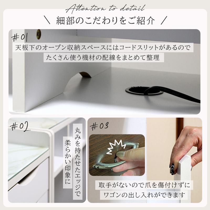 ネイル デスク 机 テーブル 大理石柄 収納 おしゃれ ネイルサロン 対面