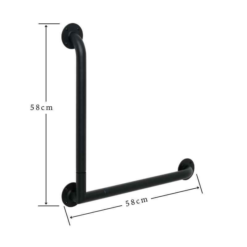 手すり L字 玄関 トイレ 介護 おしゃれ アイアン 補助 壁付け 58cm