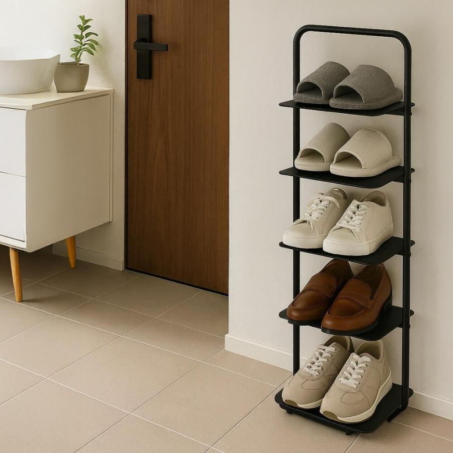 スチールラック リビング 収納 キッチン 5段 玄関 スリッパラック rc