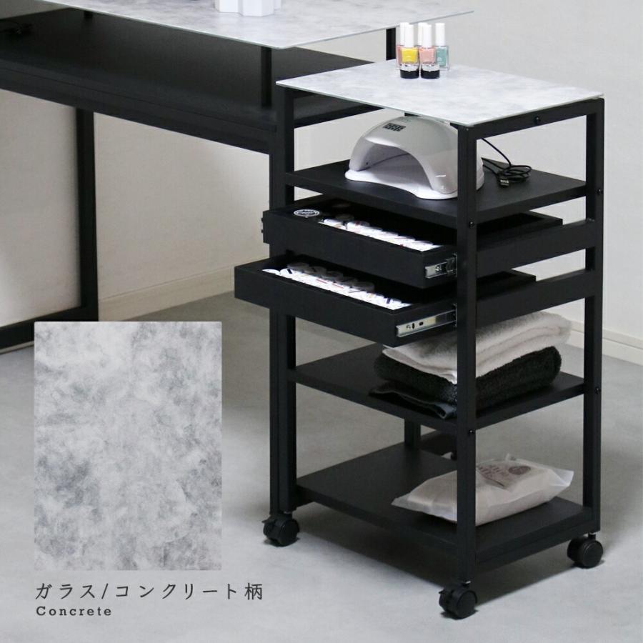 ネイル ワゴン UV ネイル用品 収納 キャスター付き 大理石柄