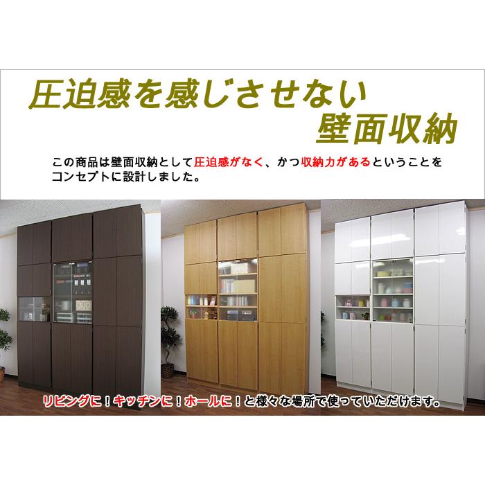壁面収納 幅60 奥行24.5 高さ180 国産 Cタイプ リビング収納 キッチン  