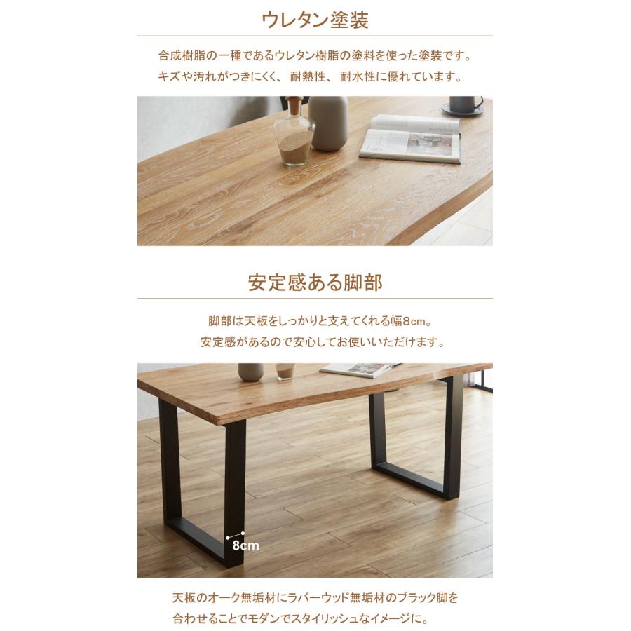 ダイニングテーブル 6人掛け 幅180 一枚板風 180×85 6人用