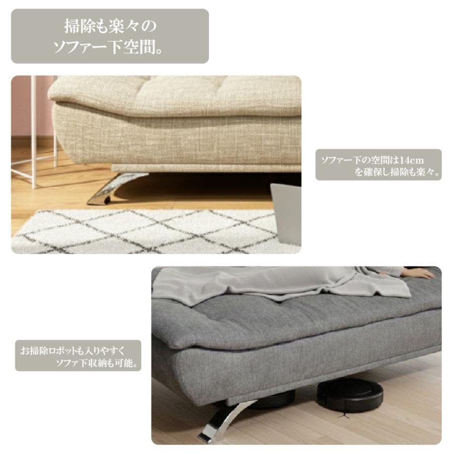 ソファーベッド 2人掛け シングル ベッド 2WAY ソファ ファブリック