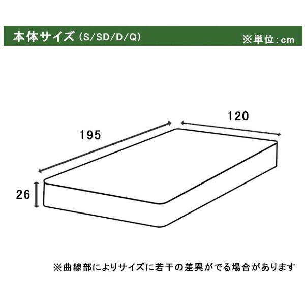 マットレス セミダブル 厚さ21cm ポケットコイル エッジサポート ポリエステル ポケットコイルマットレス 厚め 圧縮梱包 セミダブルマットレス 並行配列 寝具
