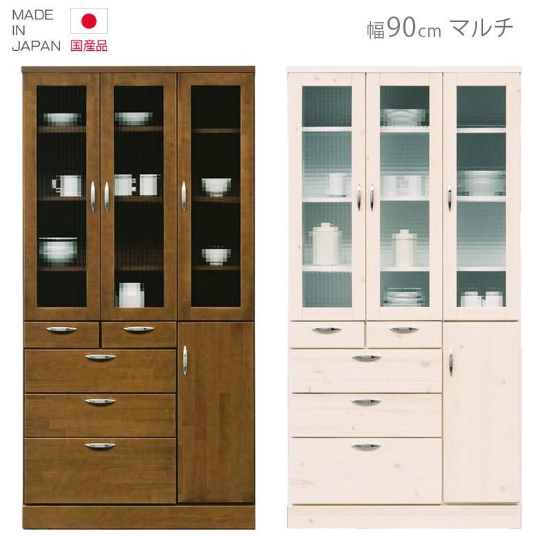 キッチン収納 食器棚 カップボード 幅90cm 日本製 開き戸収納 カントリー ホワイト ブラウン 開梱設置 Nk 081 Y M Style 通販 Yahoo ショッピング