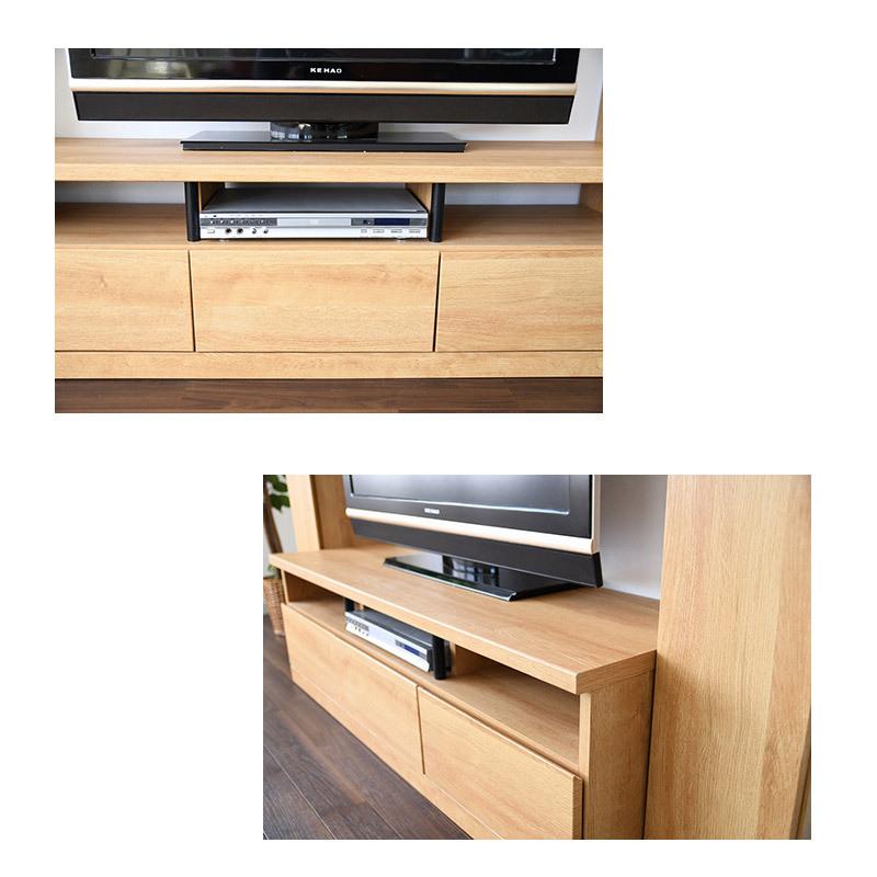 テレビボード ハイタイプ 190 おしゃれ 収納 引出し LED付き ライト 白