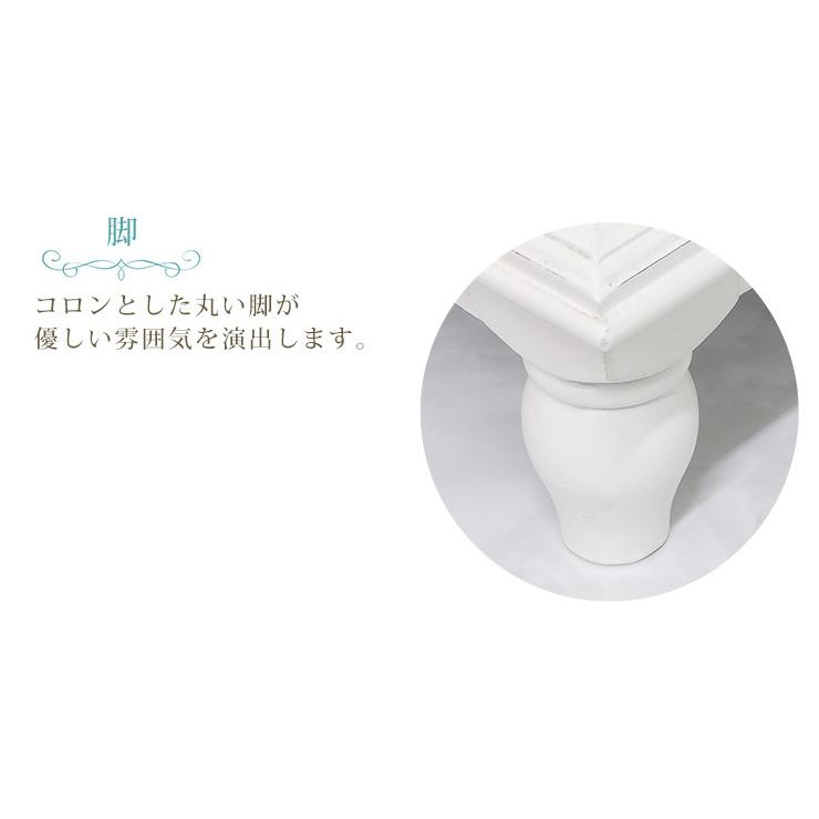 サイドボード 収納 木製 リビング キャビネット 完成品 収納棚 姫系 おしゃれ アンティーク調 白 ホワイト プリンセス デュエット 幅120cm|生活空間サイト 家具本舗|10