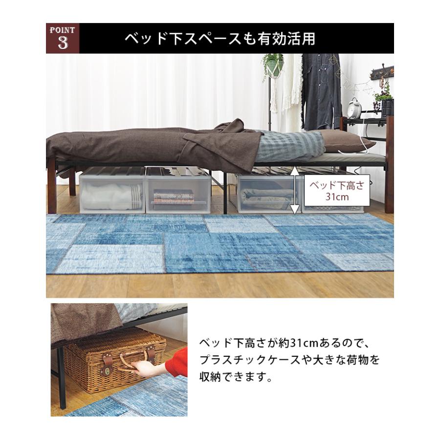 ベッドフレーム シングル 宮付き コンセント ベッド ベット パイプ 一人暮らし 安い ヴィンテージ風 おしゃれ Q2976s 生活空間サイト 家具本舗 通販 Yahoo ショッピング