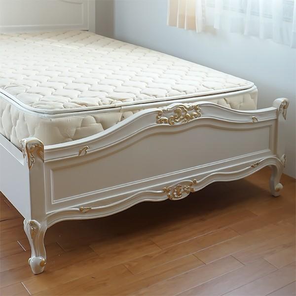 ゴールド ベッド ロココ調 セミダブル