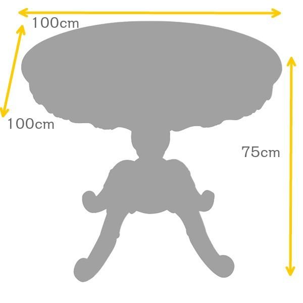 ダイニングテーブル 丸型 100x100cm 花柄 クラシック ダイニングテーブル 丸型 100x100cm 花柄 クラシック