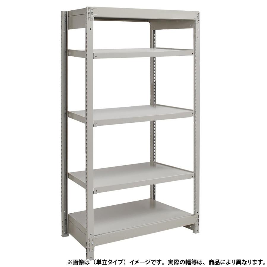 5段軽量スチールラック NBタイプ H1500 W860 D450 連結タイプ 工場 