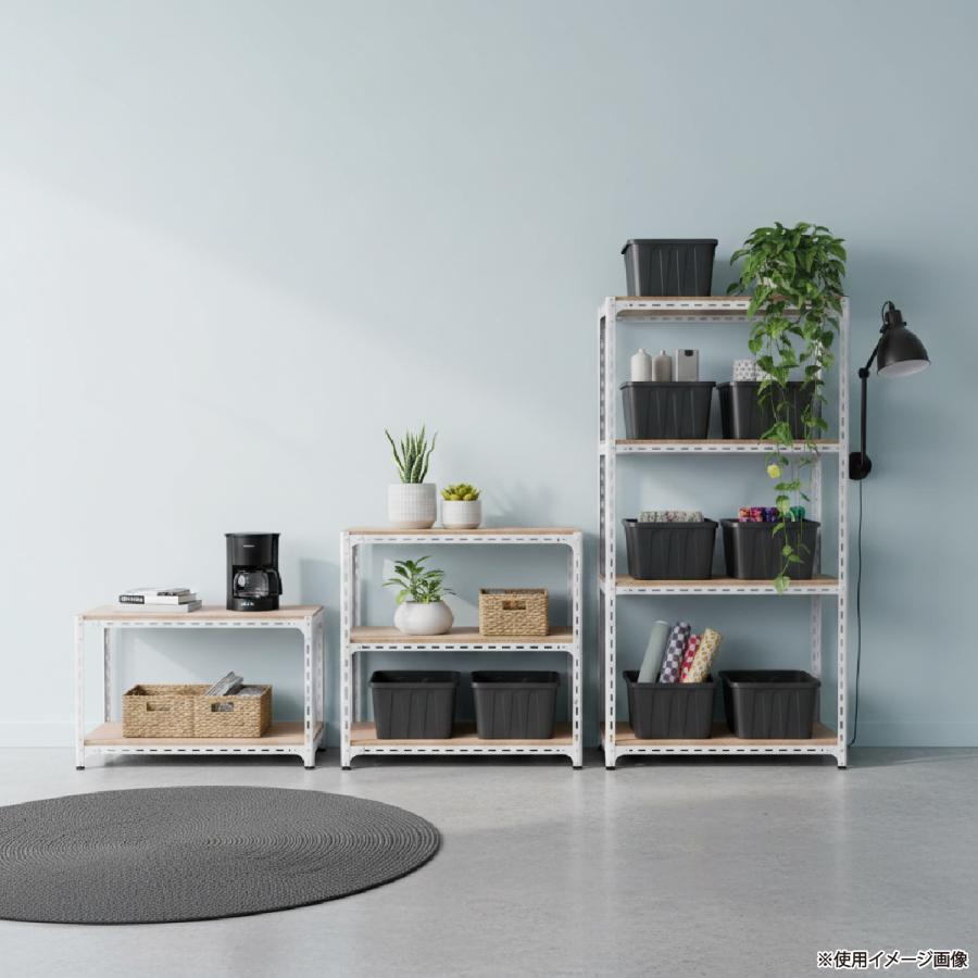 国内メーカー品 2段アングル棚 H600 W1800 D300 オープンラック スチールラック 耐荷重70kg 可動棚 スチームフレーム 代引不可 法人宛限定 AG0618032の画像