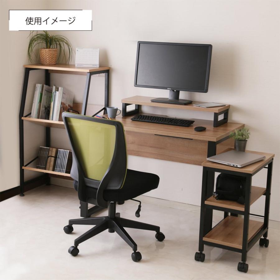 ALetto アレット ブックシェルフ W600 D400 H1050 サイドワゴン 脇机 収納 ウッドシェルフ 3段 A4ファイル収納 アジャスター付き 法人宛限定 ALT-0604BS_10