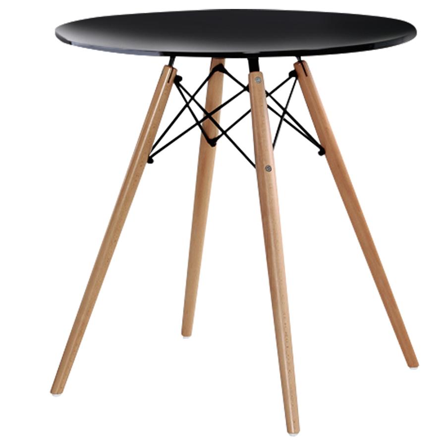 ウッドレッグラウンドテーブル W700 D700 H710 丸型 テーブル 会議机 会議テーブル ホワイト/ブラック 代引不可 テレワーク応援  個人宅配送費込B BT-SH81121