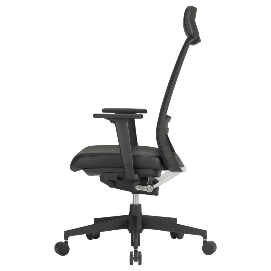 エグゼクティブチェアCMC W669 D637 H1120-1190 可動肘 社長椅子 重役椅子 マネジメントチェア PVCレザー ブラック 代引不可 法人宛限定 CH-ACG200V_2