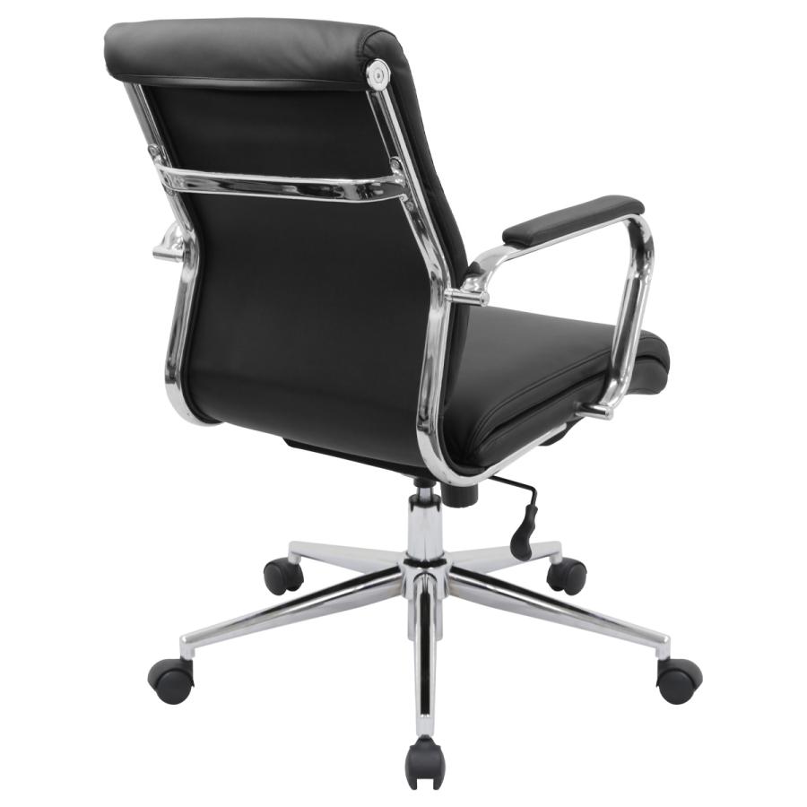 カグクロ ビジネスチェアDC ミドルバック W580 D670 H920-995 肘付き