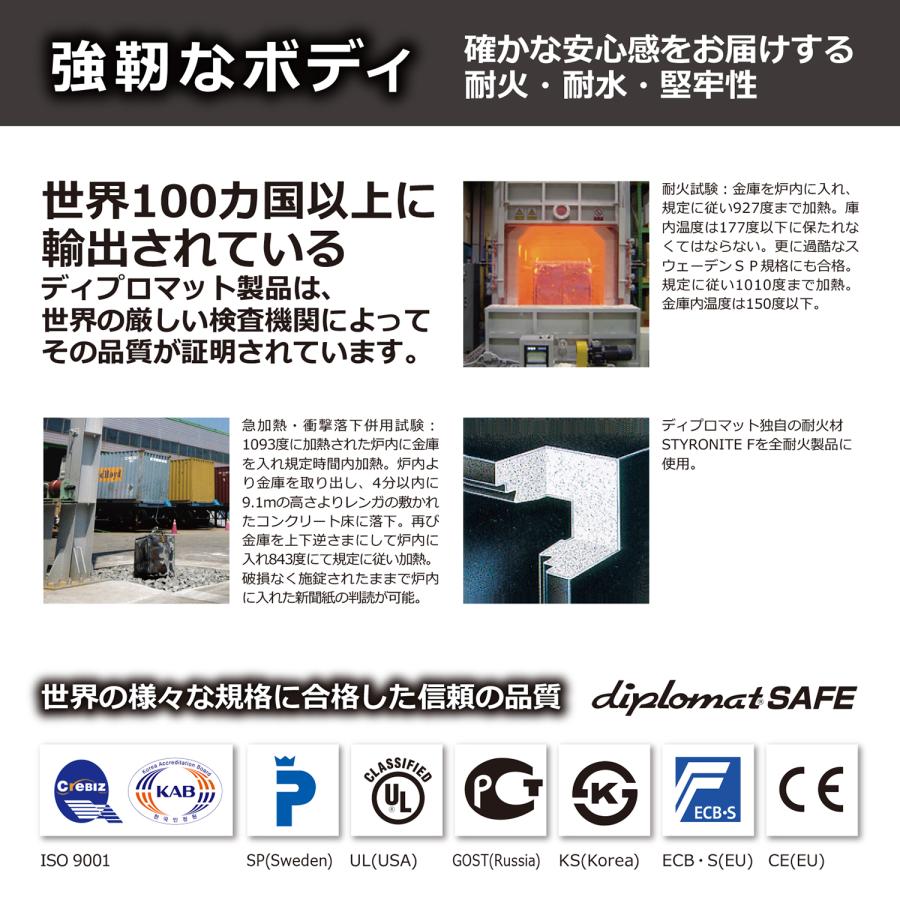 タッチパネル＋指紋認証式 プレミアム耐火金庫 DBAUM 36L セキュリティ 貴重品 保管庫 代引不可 テレワーク応援 個人宅配送費込B DM-DBAUM500の画像