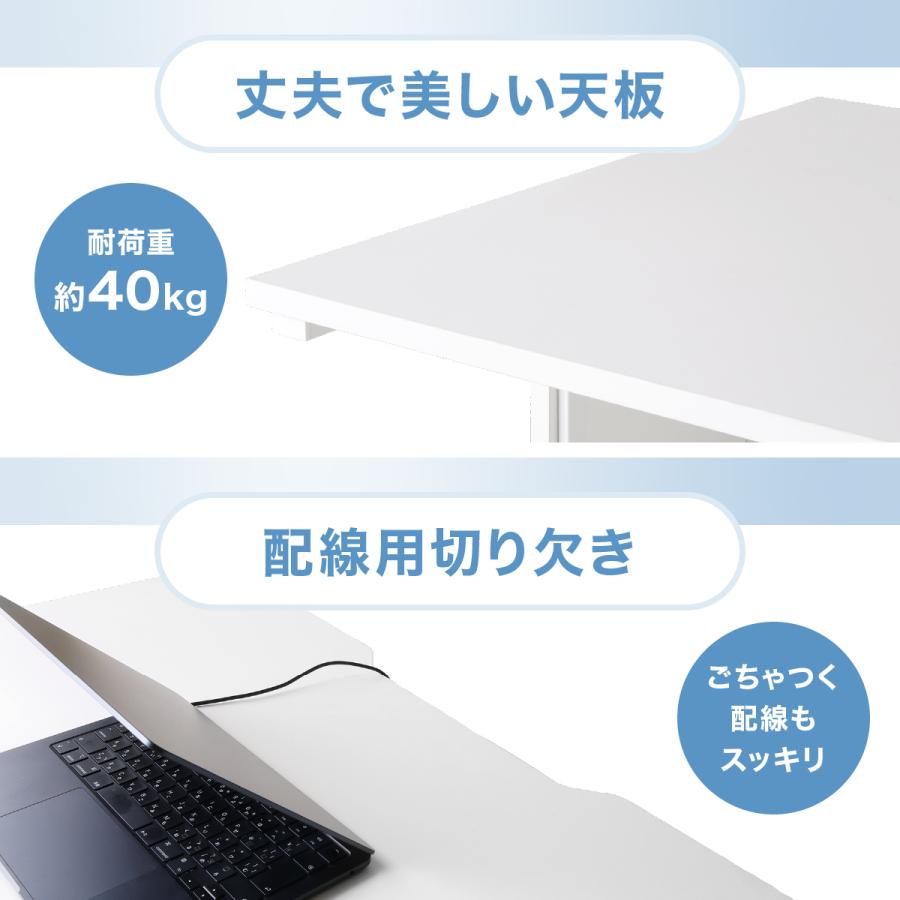レビュー特典有 エコノミーデスク3段ワゴンセット W1000 D600 H720 平机 鍵付き オールロック 全段フルオープン キャスター付きワゴン 法人宛限定 ECD-1006-3_7