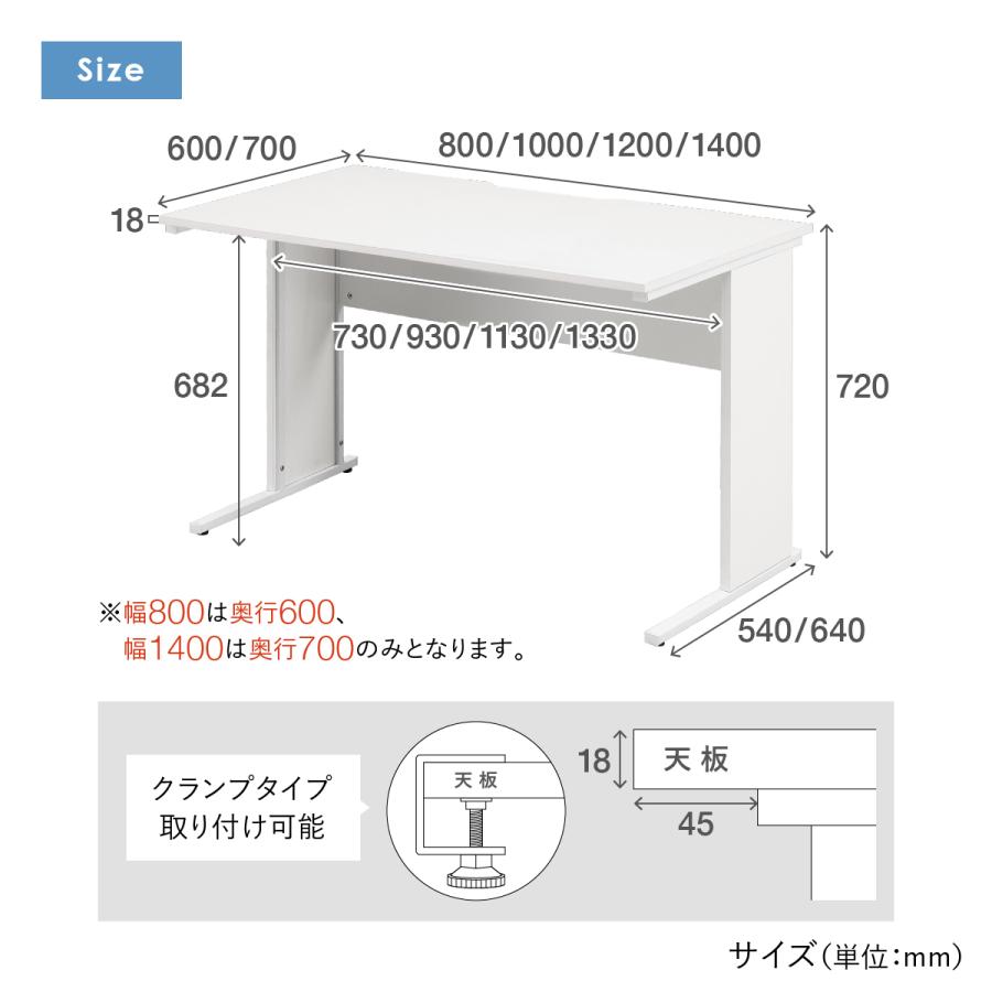レビュー特典有 エコノミーデスク W1000 D600 H720 平机 シンプルデスク 傷や汚れに強い 作業デスク PC机 パソコンデスク 事務用机 法人宛限定 ECD-1006の画像