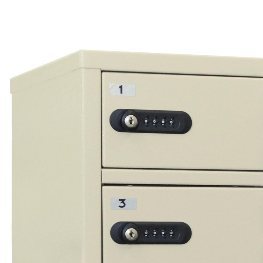 エーコー（EIKO） ダイヤル式 2列6段12人用貴重品充電ロッカー W417 