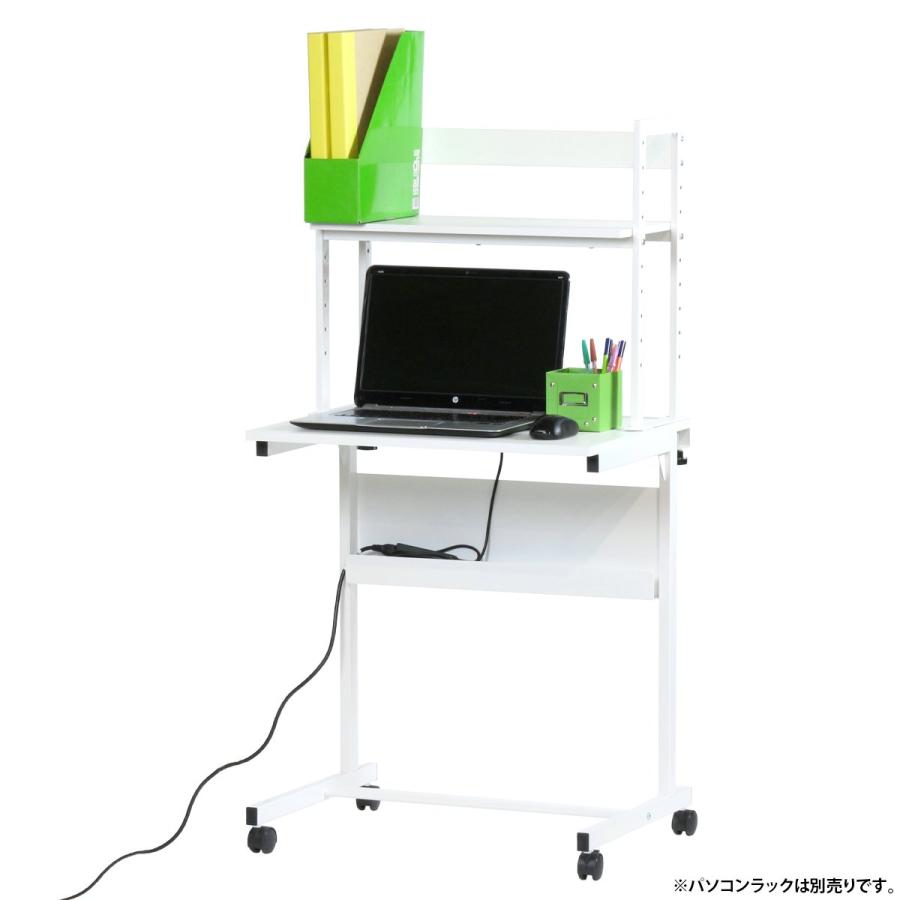 薄型パソコンラック専用上棚 W600 D250 H500 オプション クランプ式 棚