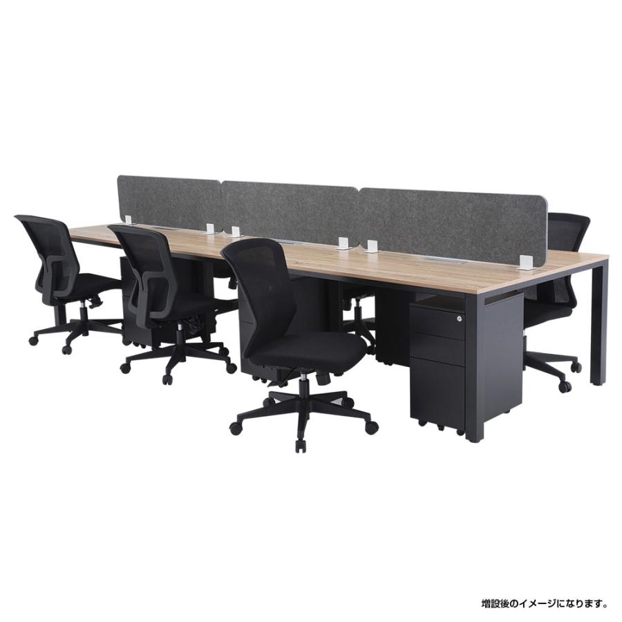 DRTシリーズ ブラックフレーム専用増連セット W1200 D1200 H700 増連セット ナチュラル/ホワイト/古木（コボク）代引不可 法人宛限定 IK-DRTZR1200B_5