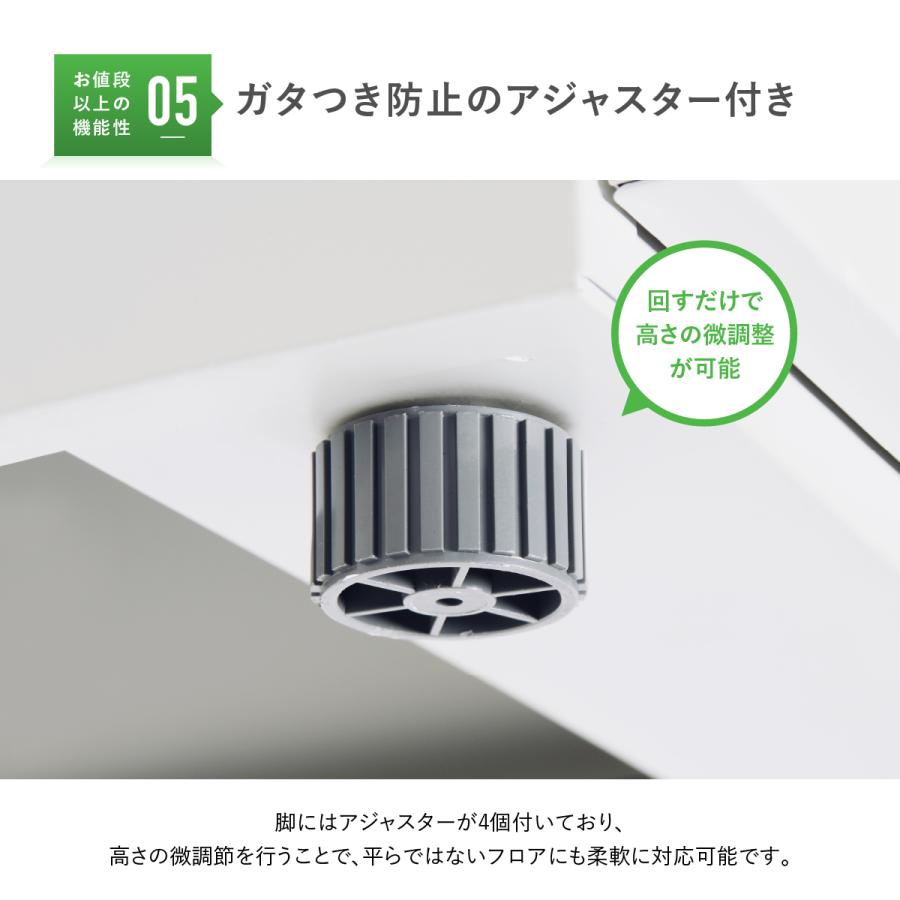 スチール2段脇机 W400 D700 H700 サイドキャビネット 袖机 サイドデスク サイドキャビネット 脇デスク デスクサイド ニューグレー 法人宛限定 KD-047-2の画像