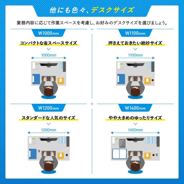 事務用片袖机 W1100 オフィスデスク 事務机 片袖机 事務デスク 片袖デスク スチールデスク ニューグレー KD-117S 270002 法人宛限定｜kagukuro｜15