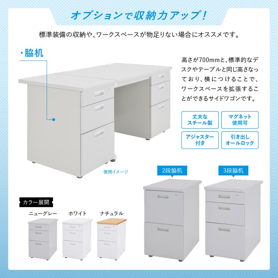 事務用両袖机 W1400 オフィスデスク 事務机 両袖机 事務デスク 両袖デスク スチールデスク ニューグレー KD-147W 270004 法人宛限定｜kagukuro｜14