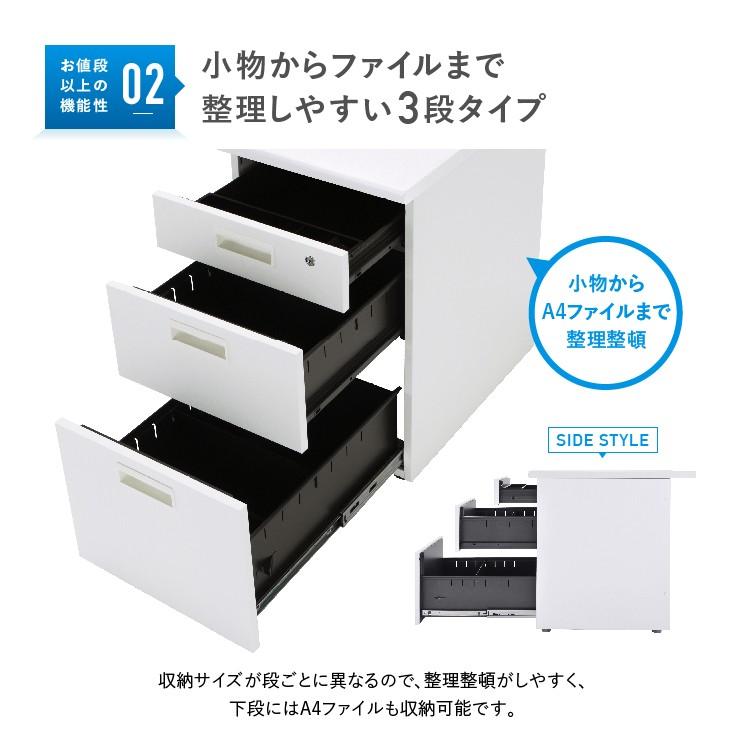 春夏新作モデル春夏新作モデル3段 ホワイト 脇机 サイドキャビネット